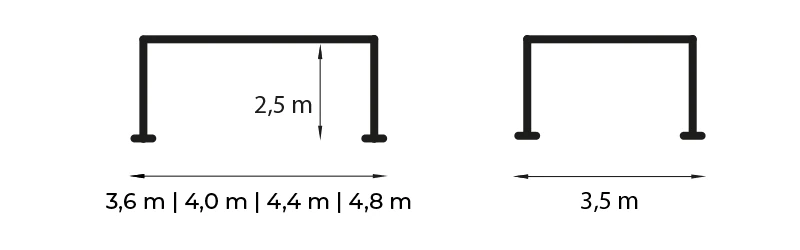 Wymiary modułu — Aluprof SB 350