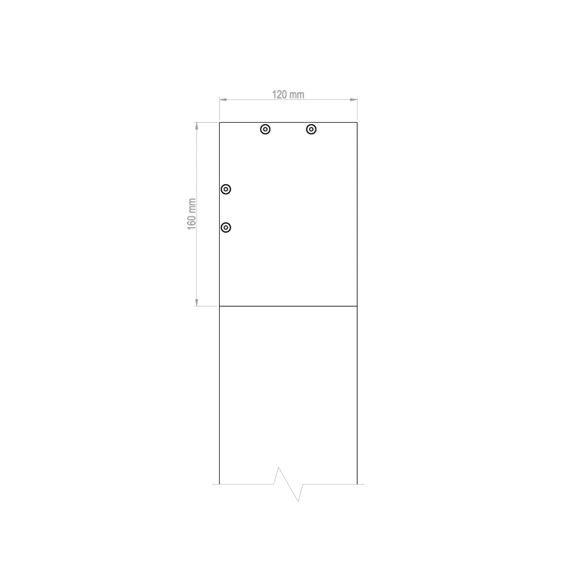 Rysunek techniczny — skrzynka — Screen 160 ZiiiP