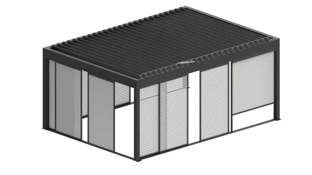 Widok ortogonalny — zabudowa Slide i ZiiiP — Aluprof SB 550